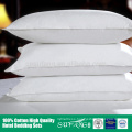 Hotel linen/Luxury imitated duck down 5 star hotel white inflated pillow wholesale